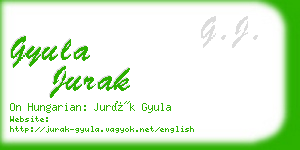 gyula jurak business card